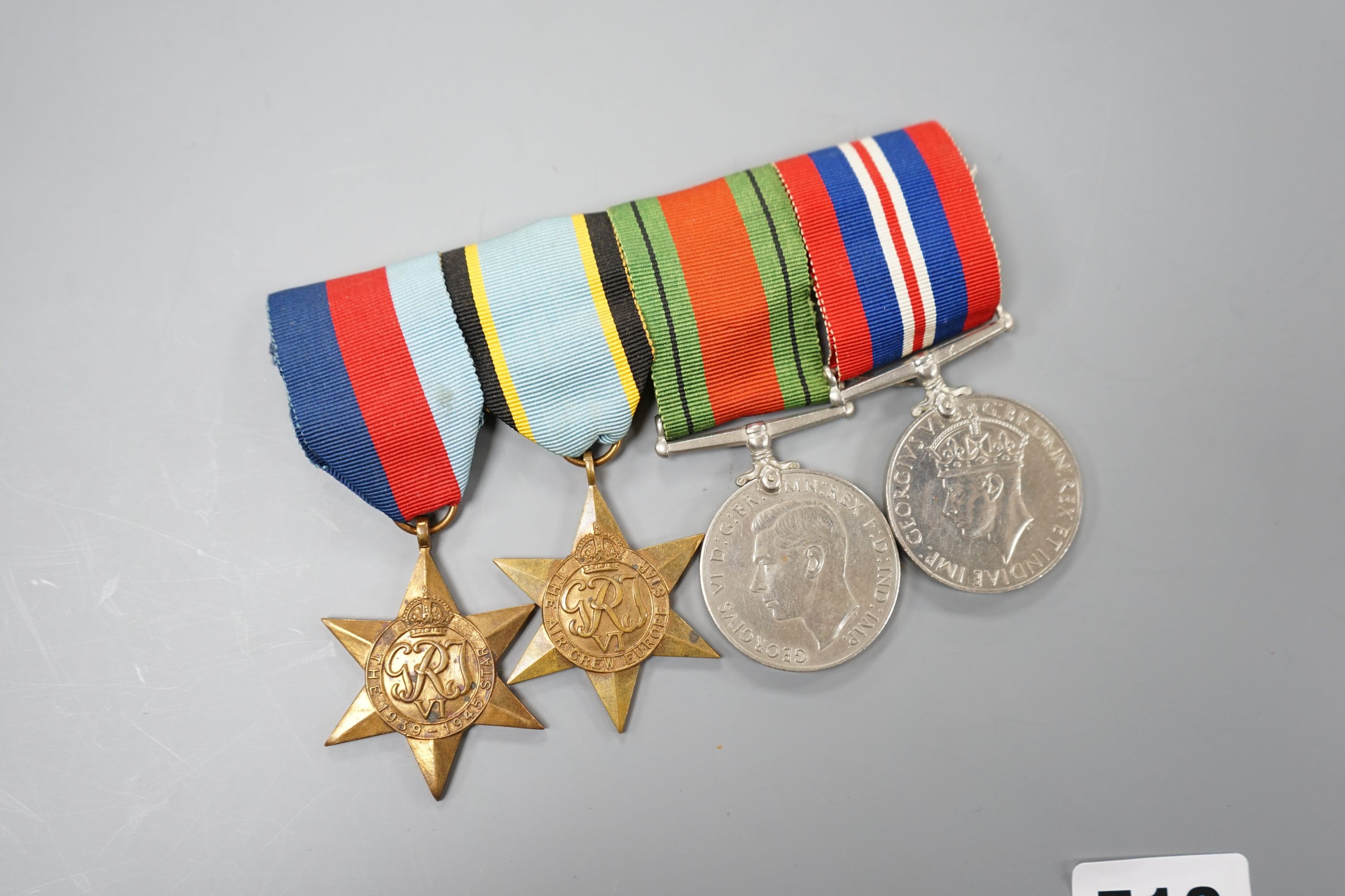 A WW2 Air Crew Europe group of four medals, unnamed